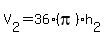 V%5B2%5D=36%2A%28pi%29%2Ah%5B2%5D