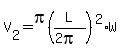 V%5B2%5D+=+pi%28L%2F%282pi%29%29%5E2%2AW