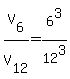 V%5B6%5D%2FV%5B12%5D+=+6%5E3%2F12%5E3
