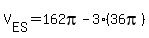 V%5BES%5D=162pi-3%2836pi%29