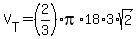 V%5BT%5D=%282%2F3%29pi%2A18%2A3%2Asqrt%282%29