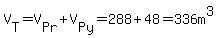 V%5BT%5D=V%5BPr%5D%2BV%5BPy%5D=288%2B48=336m%5E3