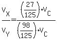 V%5BX%5D%2FV%5BY%5D=%2827%2F125%29V%5BC%5D%2F%28%2898%2F125%29V%5BC%5D%29