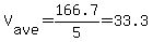 V%5Bave%5D=166.7%2F5=33.3