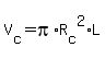 V%5Bc%5D=pi%2AR%5Bc%5D%5E2%2AL