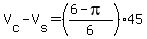 V%5Bc%5D-V%5Bs%5D=%28%286-pi%29%2F6%2945