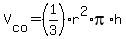 V%5Bco%5D=%281%2F3%29r%5E2%2Api%2Ah