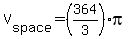 V%5Bspace%5D=%28364%2F3%29pi