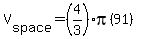 V%5Bspace%5D=%284%2F3%29pi%2891%29