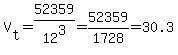 V%5Bt%5D=52359%2F12%5E3=52359%2F1728=30.3