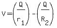 V+=+%28Q%2Fr%5B1%5D%29-%28Q%2FR%5B2%5D%29