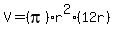 V+=+%28pi%29r%5E2%2812r%29