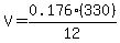 V+=+0.176%28330%29%2F12