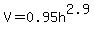 V+=+0.95h%5E2.9
