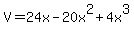 V+=+24x-20x%5E2%2B4x%5E3
