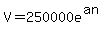 V+=+250000e%5E%28an%29