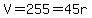 V+=+255+=+45r
