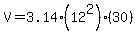 V+=+3.14%2812%5E2%29%2830%29
