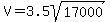 V+=+3.5sqrt%2817000%29