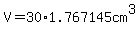 V+=+30%2A1.767145cm%5E3