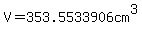 V+=+353.5533906cm%5E3