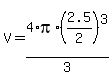 V+=+4%2Api%2A%282.5%2F2%29%5E3%2F3