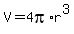 V+=+4pi%2Ar%5E3