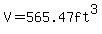 V+=+565.47ft%5E3