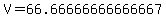 V+=+66.66666666666667