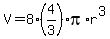 V+=+8%284%2F3%29pi%2Ar%5E3