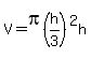 V+=+pi%28h%2F3%29%5E2h