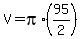 V+=+pi%2A%2895%2F2%29