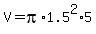 V+=+pi%2A1.5%5E2%2A5