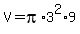 V+=+pi%2A3%5E2%2A9