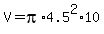 V+=+pi%2A4.5%5E2%2A10