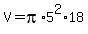 V+=+pi%2A5%5E2%2A18