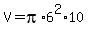 V+=+pi%2A6%5E2%2A10