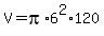 V+=+pi%2A6%5E2%2A120