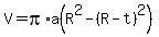 V+=+pi%2Aa%28R%5E2+-+%28R+-+t%29%5E2%29