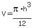 V+=+pi%2Ah%5E3%2F12