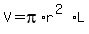 V+=+pi%2Ar%5E%282%29L