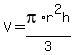 V+=+pi%2Ar%5E2h%2F3