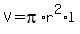 V+=+pi+%2Ar%5E2+%2Al