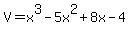 V+=+x%5E3-5x%5E2%2B8x-4