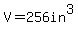 V+=256in%5E3