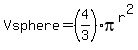 V+sphere+=+%284%2F3%29pi%5Er%5E2
