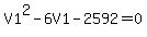 V1%5E2+-+6+V1+-+2592+=+0