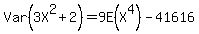 Var%283X%5E2++%2B2%29+=+9E%28X%5E4%29+-+41616