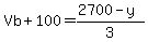 Vb%2B100=%282700-y%29%2F3
