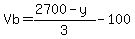 Vb=%282700-y%29%2F3-100